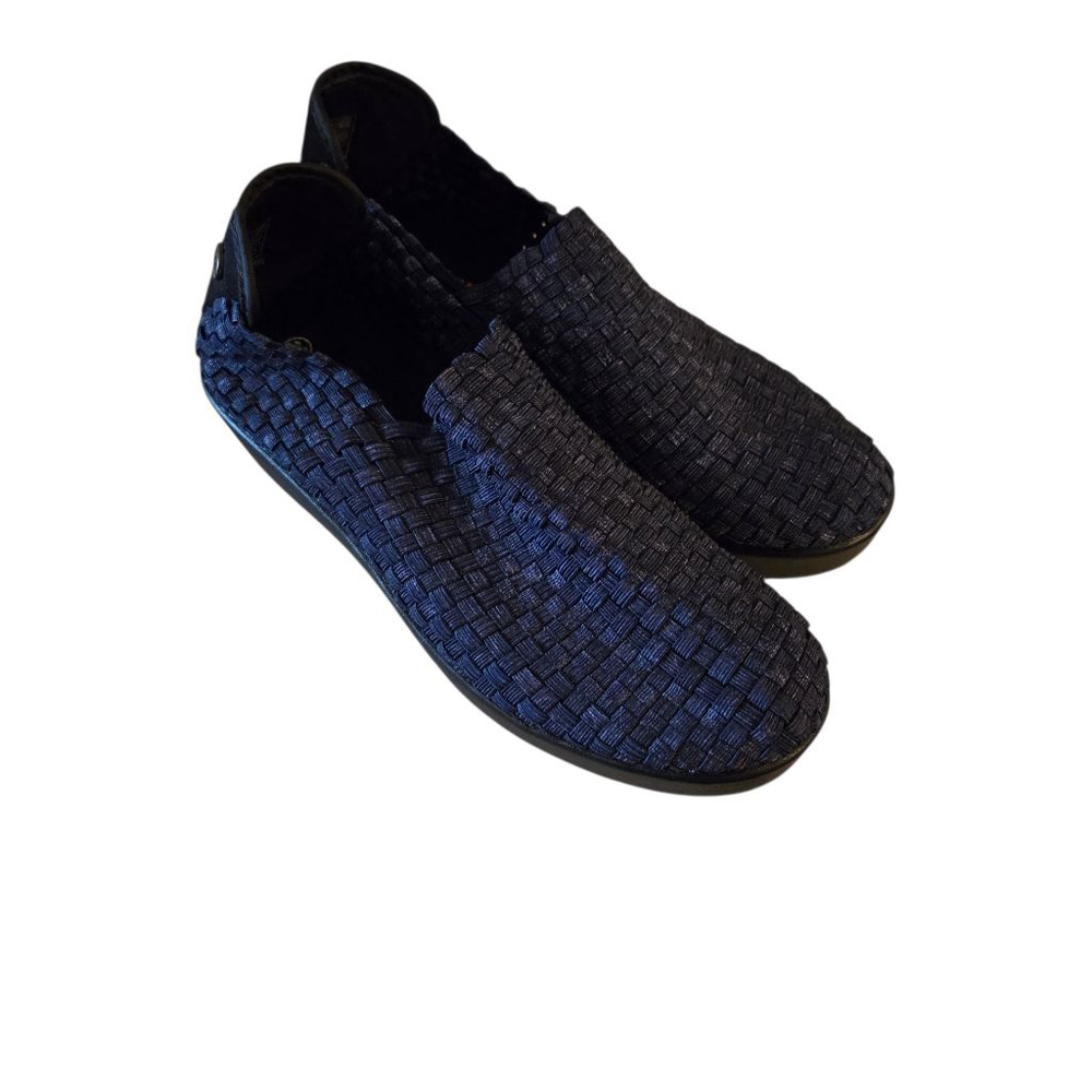 Bernie Mev Blue Woven Flats Size 8